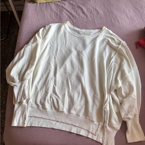 Free People White Camden Sweatshirt